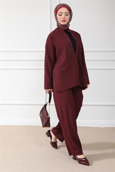 Gofre Takım - Bordo