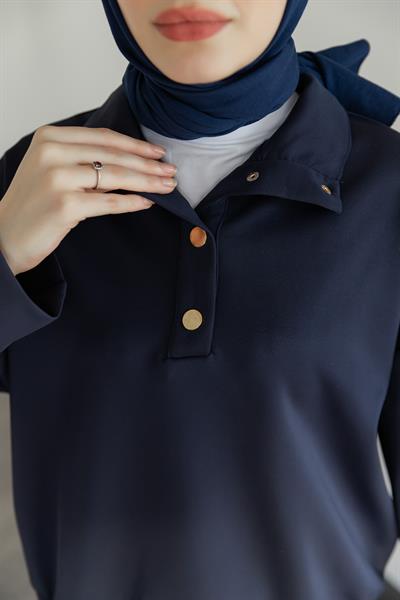 Gold Düğmeli Eşofman Takımı - Lacivert