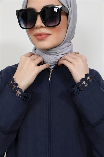 Güpür Detay Takım - Lacivert