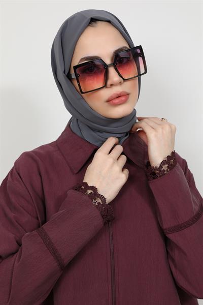 Güpür Detay Takım - Mor