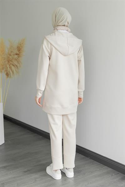 İkili Eşofman Takımı - Krem
