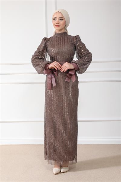 Işıltılı Abiye - Gold