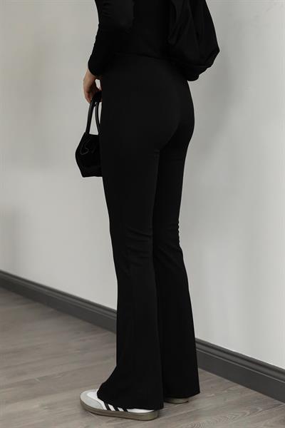 İspanyol Paça Pantolon - Siyah