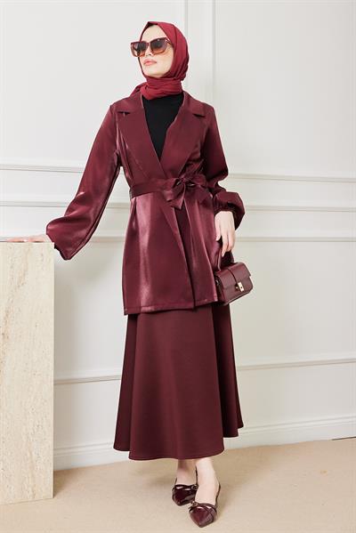 Jakarlı Ceket - BORDO