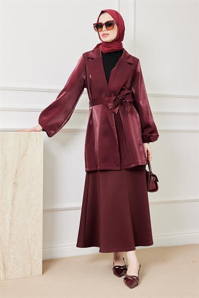 Jakarlı Ceket - BORDO