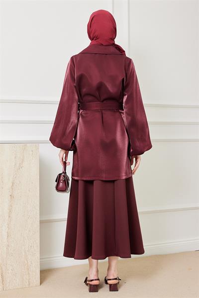 Jakarlı Ceket - BORDO