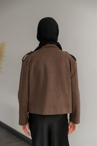 Kaşe Ceket - Kahverengi