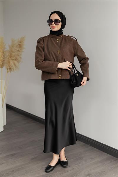 Kaşe Ceket - Kahverengi