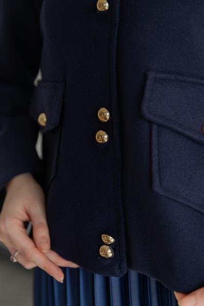 Kaşe Ceket - Lacivert