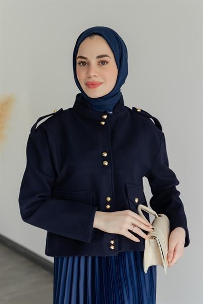 Kaşe Ceket - Lacivert