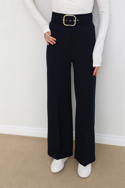 Kemerli Pantolon - Lacivert