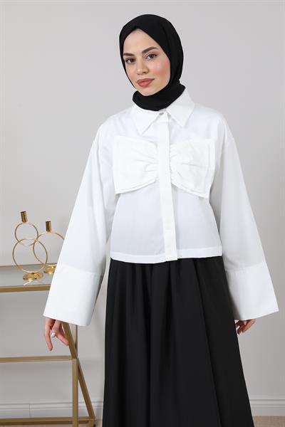 Kurdele Gömlek - BEYAZ