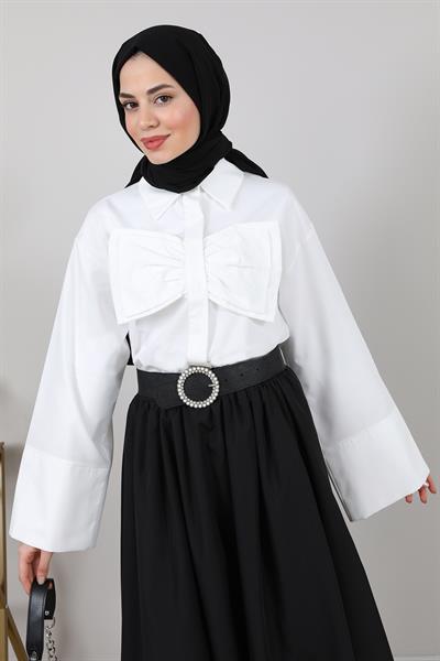 Kurdele Gömlek - BEYAZ