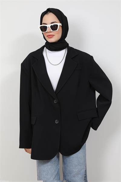Oversize Blazer Ceket - Siyah