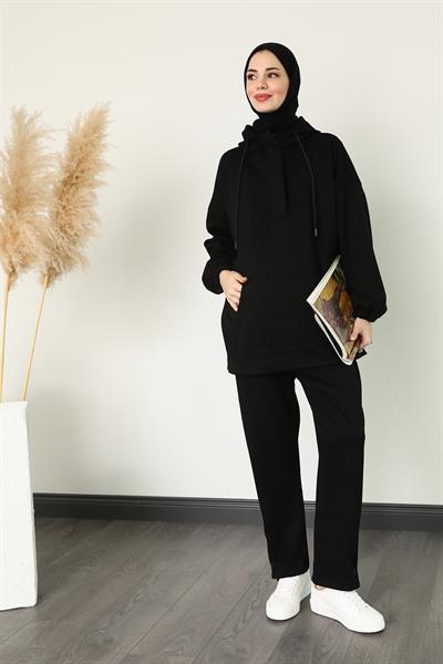Oversize Eşofman Takımı - Siyah