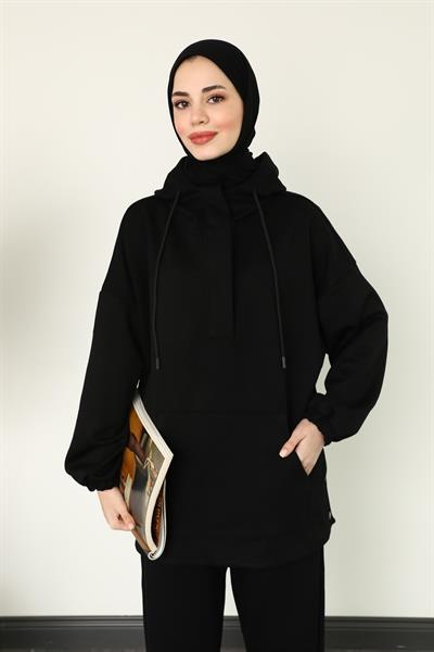 Oversize Eşofman Takımı - Siyah