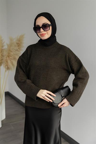 Oversize Kazak - Kahverengi