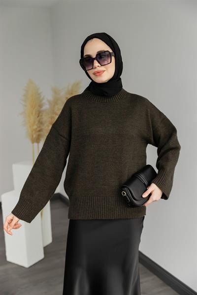 Oversize Kazak - Kahverengi