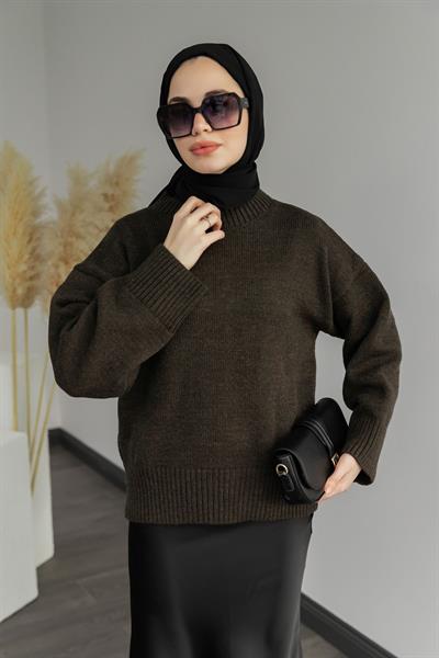 Oversize Kazak - Kahverengi