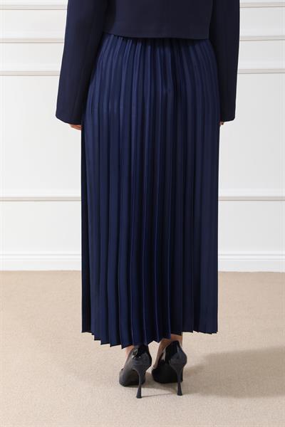 Piliseli Maxi Boy Etek - Lacivert