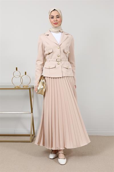 Piliseli Takım - Krem