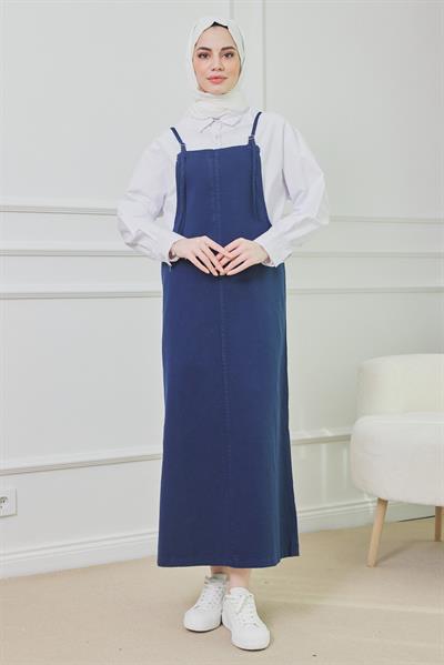 Salopet Elbise - Lacivert