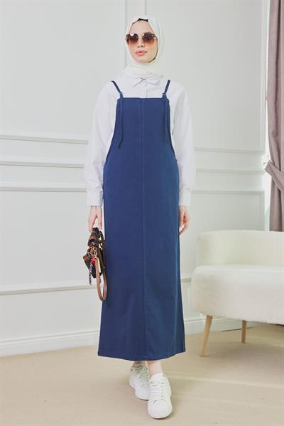 Salopet Elbise - Lacivert