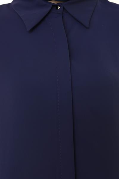 Saten Gömlek - Lacivert