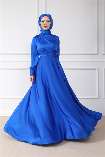 Saten Volanlı Abiye - SAKS