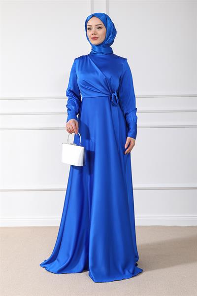 Saten Volanlı Abiye - SAKS