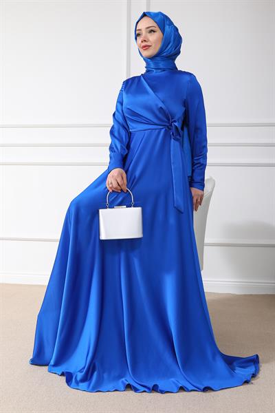 Saten Volanlı Abiye - SAKS