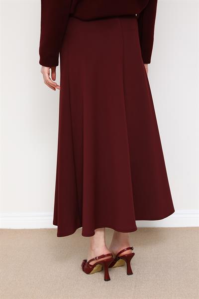 Scuba Çan Etek - Bordo