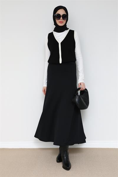Scuba Çan Etek - Siyah