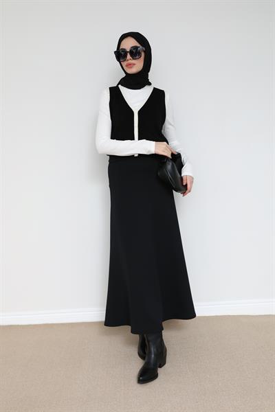 Scuba Çan Etek - Siyah