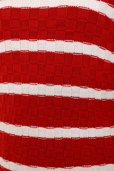 Şeritli Kazak - Kırmızı