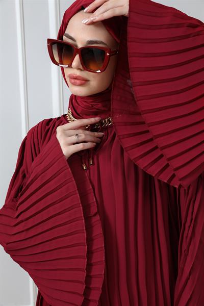 Şifon Takım - Bordo