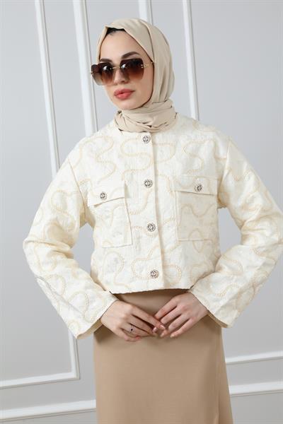 Tasarım Ceket - Beyaz