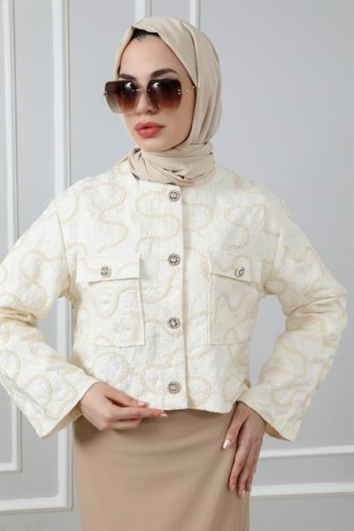 Tasarım Ceket - Beyaz