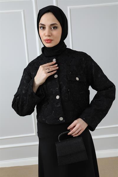 Tasarım Ceket - Siyah