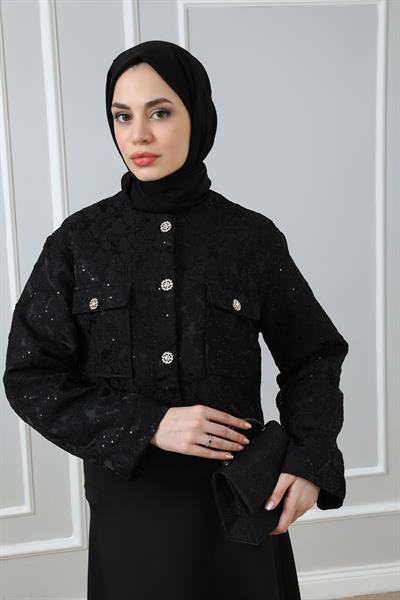 Tasarım Ceket - Siyah