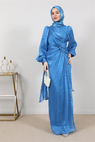 Tasarım Tül Abiye - İndigo