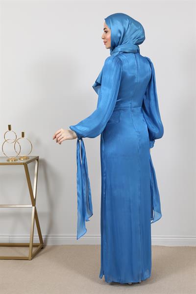 Tasarım Tül Abiye - İndigo