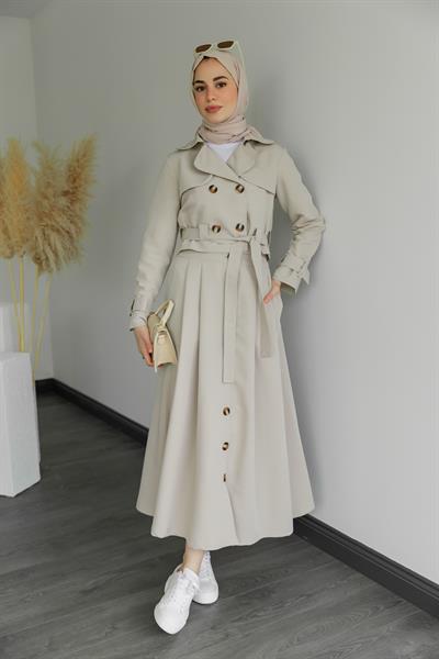 Trenç Etekli Takım - Krem