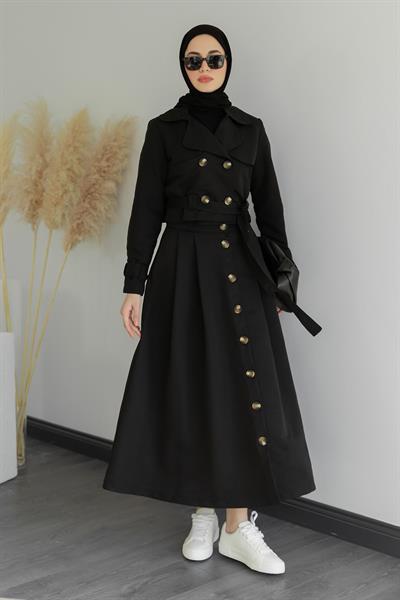 Trenç Etekli Takım - Siyah