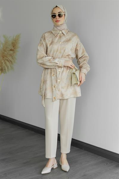 Tunik İkili Takım - Krem