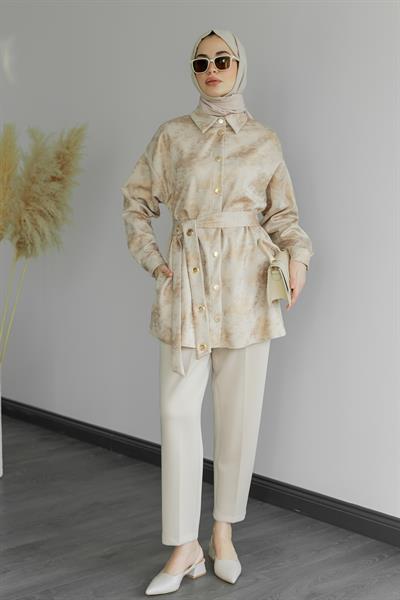 Tunik İkili Takım - Krem