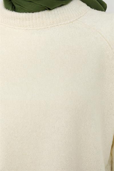 Uzun Triko Kazak - Krem