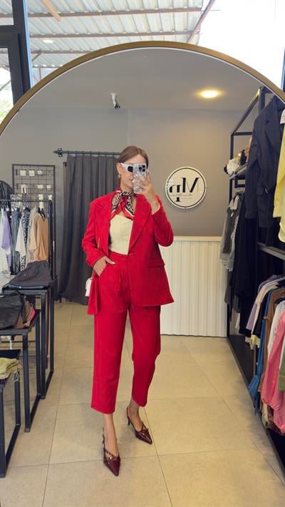 PREMIUM KIRMIZI BLAZER TAKIM