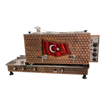 Meşale 4 Demlikli Antik Bakır Türk Bayraklı Full Otomatik Çay Kazanı