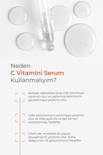 C Vitamini Cilt Tonu Eşitleyici ve Aydınlatıcı Bakım Serumu 30ML